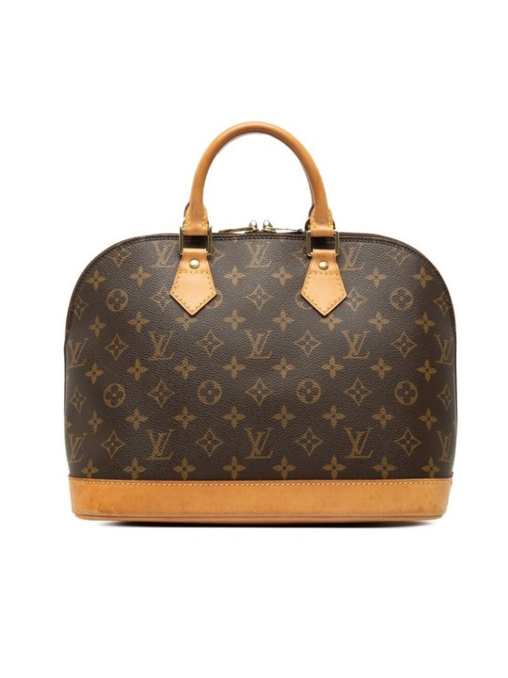 Louis Vuitton Monogram Alma PM Vintage Handbag Brown Leather